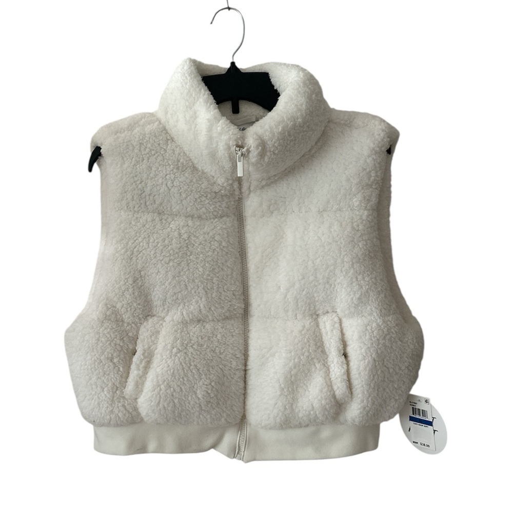 Planet & Heart Juniors’ Egret Sherpa Puffer Vest Size XL